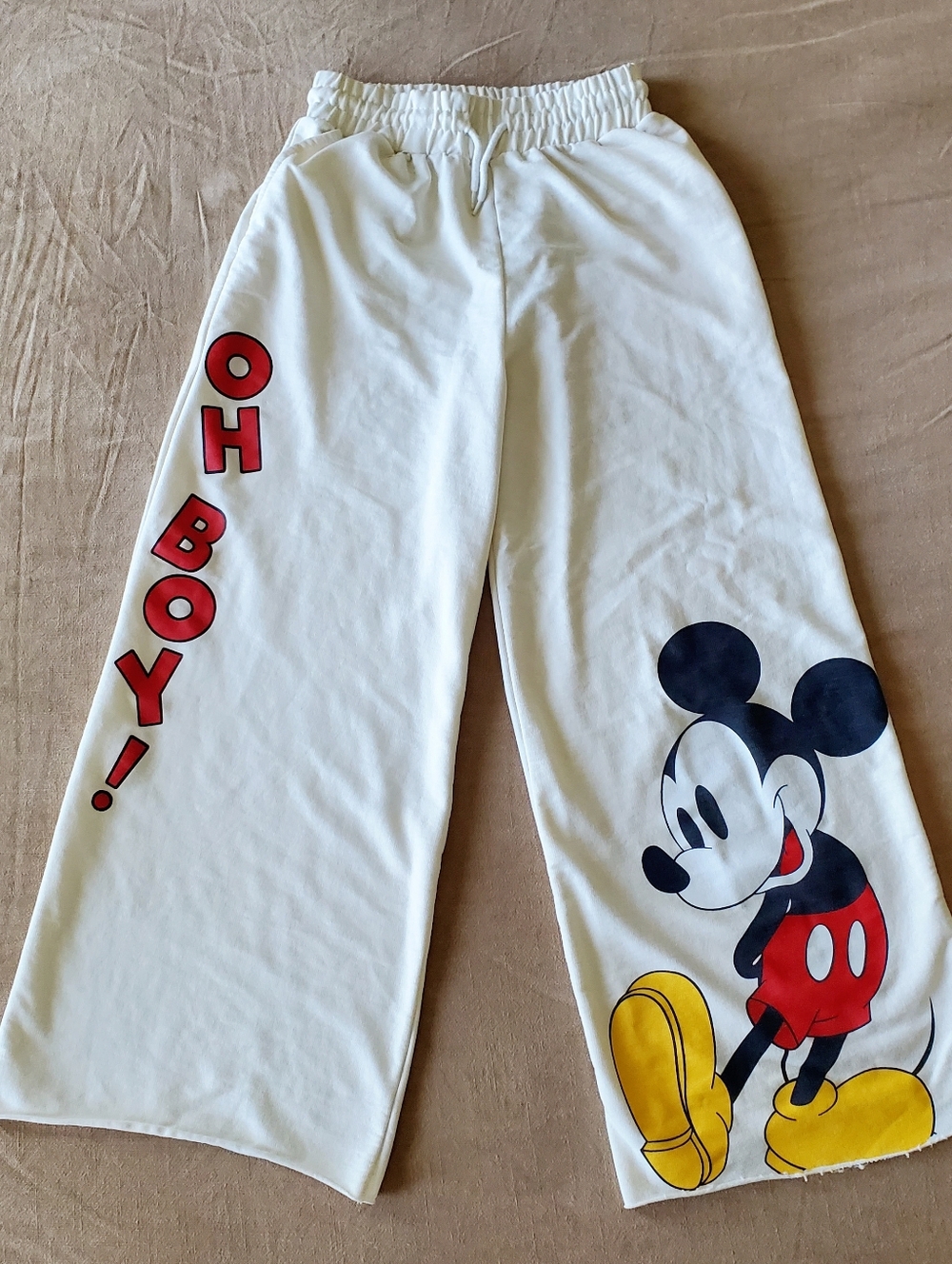 Mickey Mouse  Wide Leg Sweatpants Large